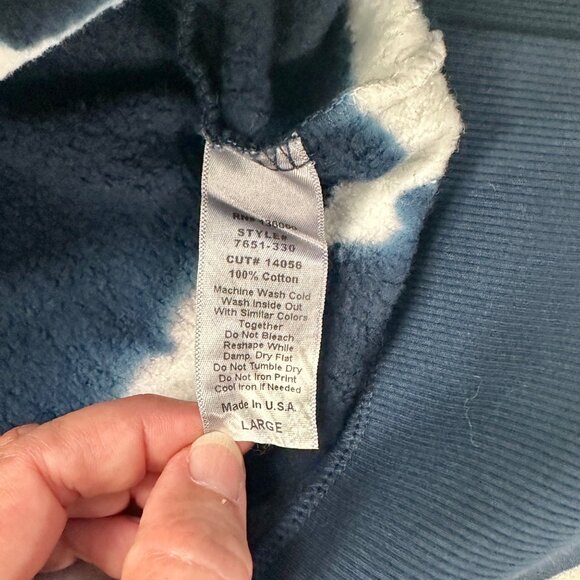 NWT Project Social T Navy Blue Crew Neck Tie Dye Long Sleeve Sweatshirt Size M - Picture 8 of 11